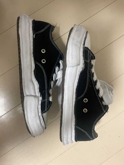 Maison MIHARA YASUHIRO PETERSON OG Sole Canvas Low-top Sneaker "Black" (A01FW702)