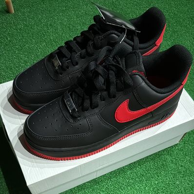 Nike Air Force 1 Low "Black/Black/University Red"