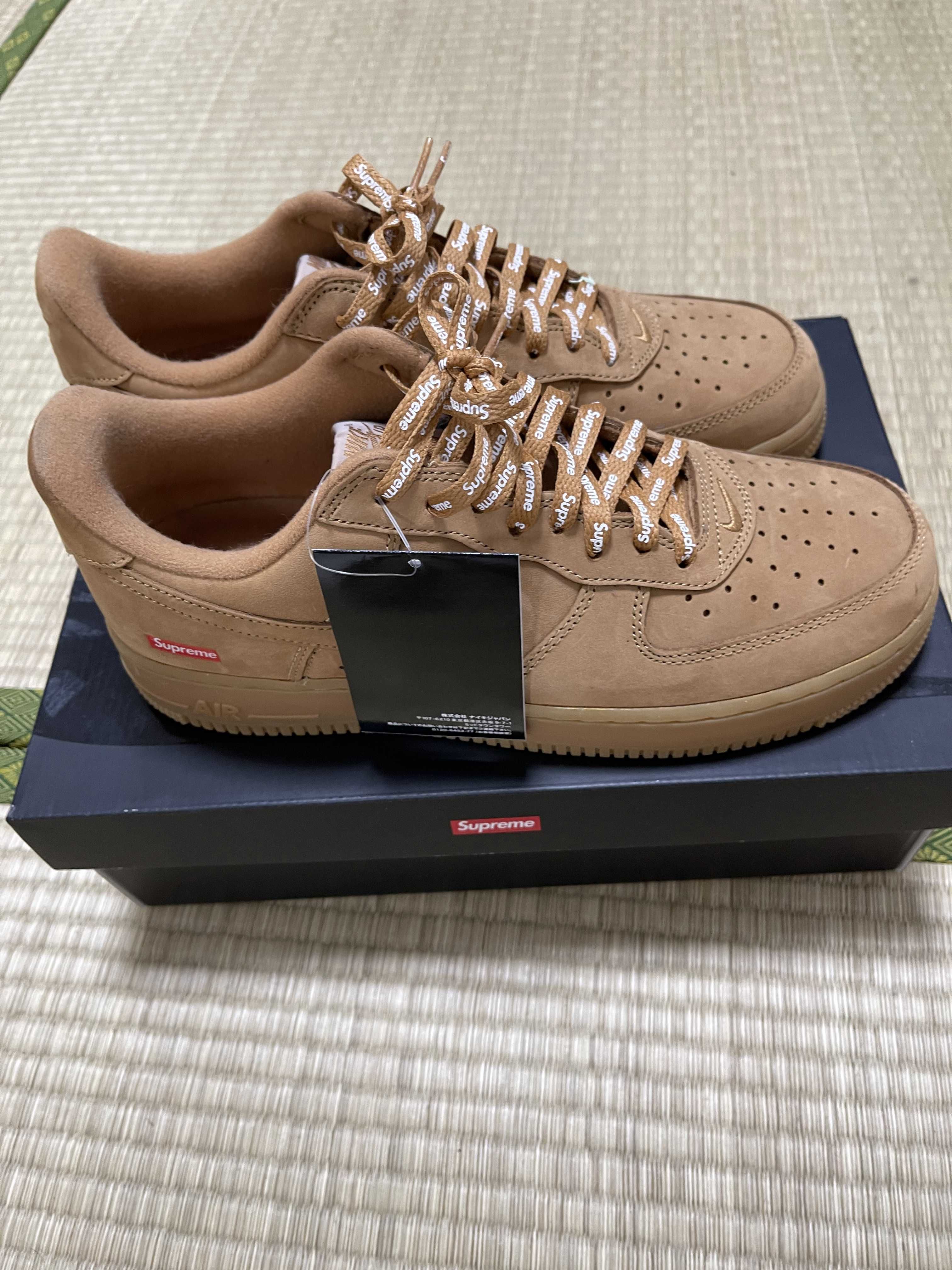 Supreme × Nike Air Force 1 Low "Flax/Wheat"
