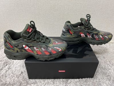Supreme × Nike Air Max 96 "Dark Army Camo/Speed Red/Clear"
