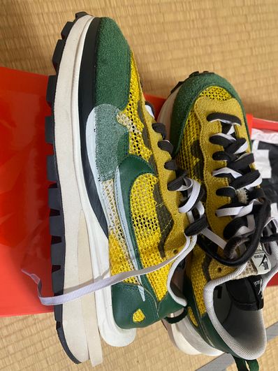 sacai × Nike Vapor Waffle "Tour Yellow/Stadium Green-Sail"
