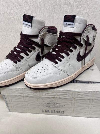 A Ma Maniere × Nike Air Jordan 1 Retro High OG "Sail and Burgundy"