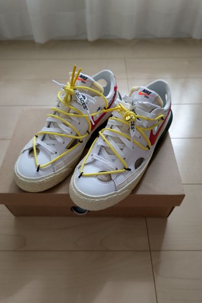 Off-White × Nike Blazer Low "White and University Red"