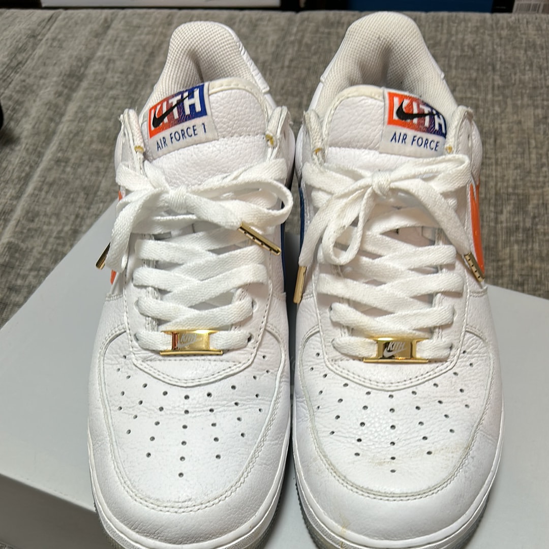 KITH × Nike Air Force 1 Low "White/Rush Blue/White/Brilliant Orange"