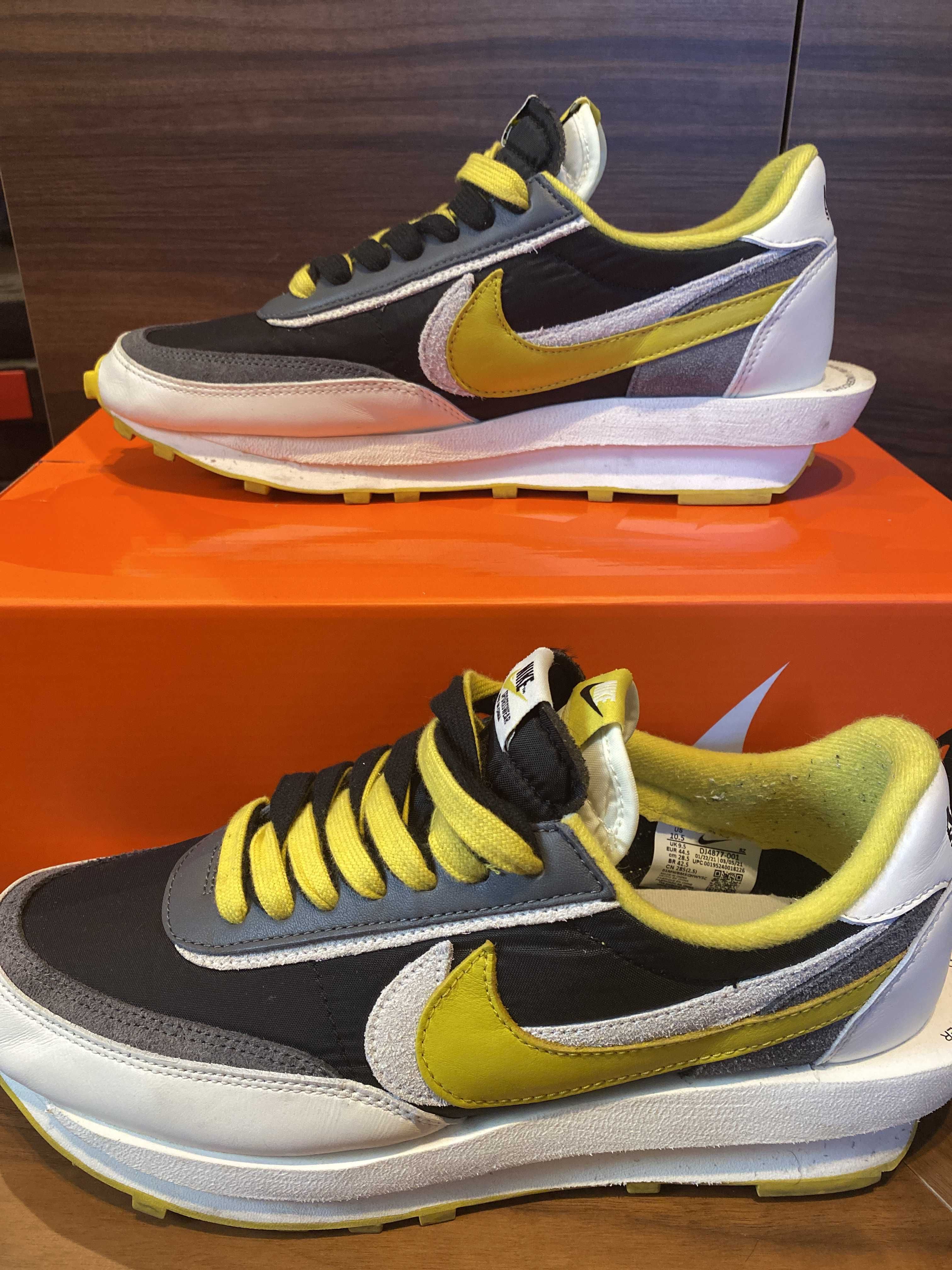 UNDERCOVER × sacai × Nike LD Waffle "Black/Sail-Dark Grey-Bright Citron"