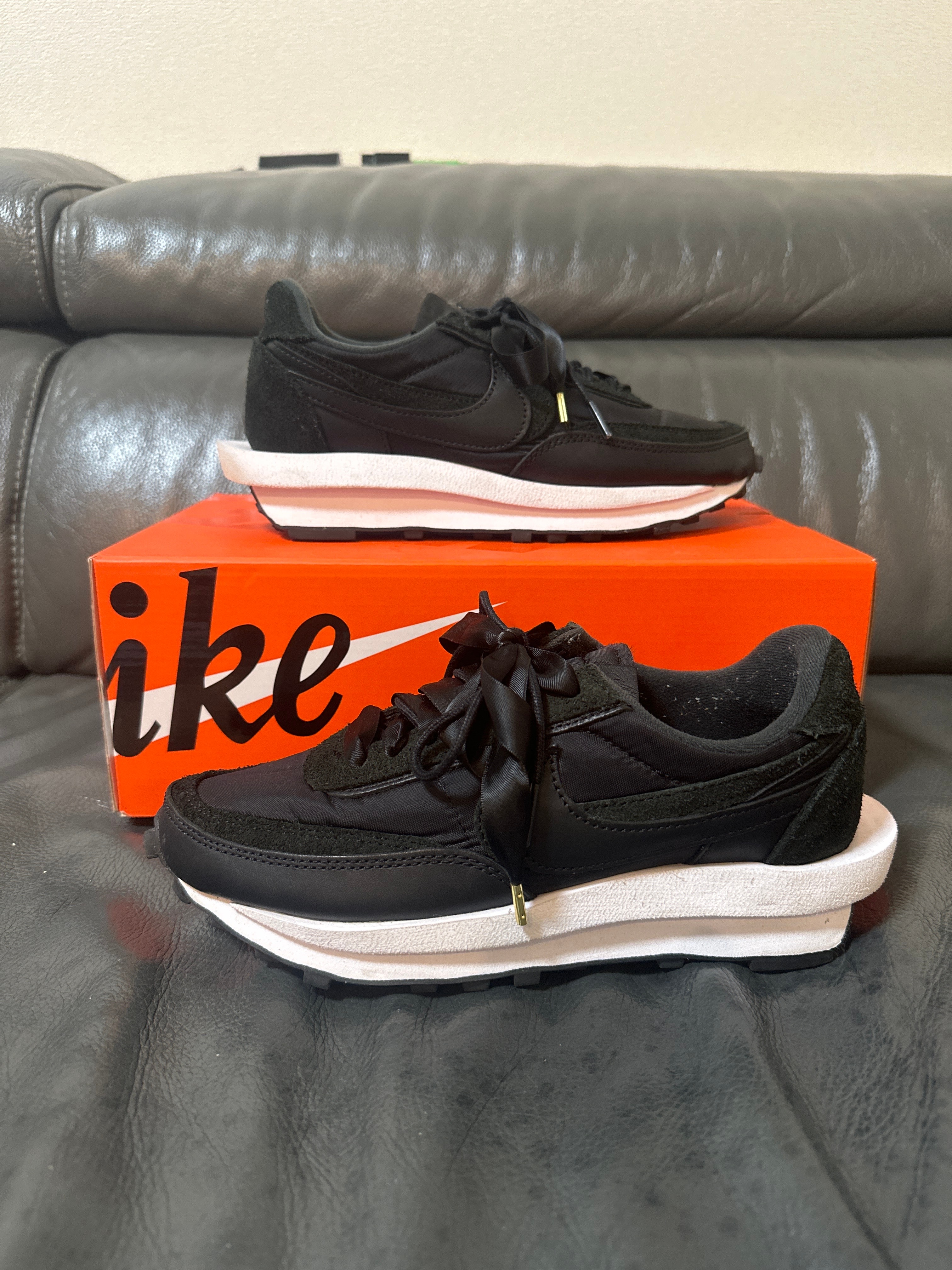 sacai × Nike LDV Waffle "Triple Black"