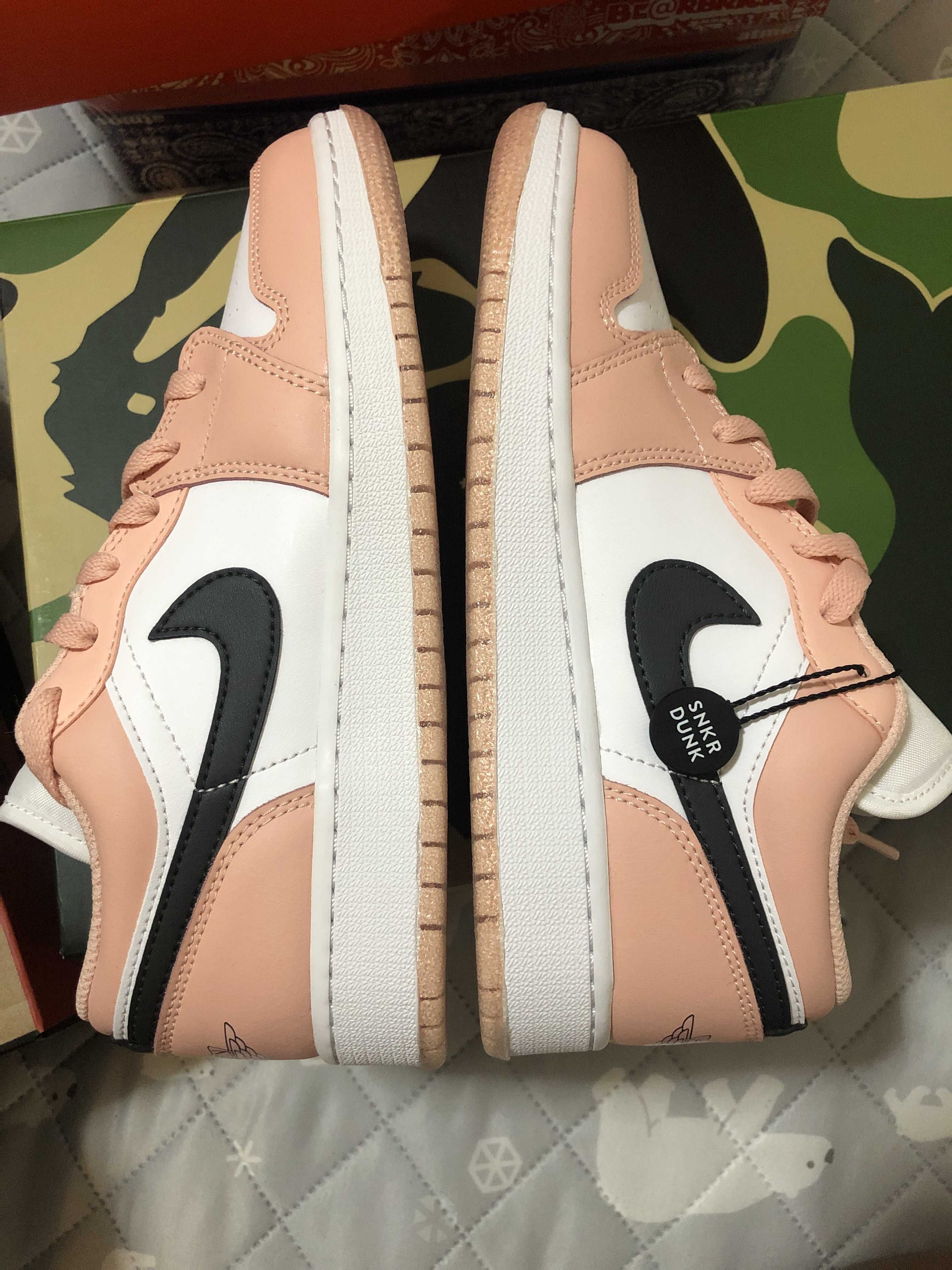 NIKE GS AIR JORDAN 1 LOW "LIGHT ARCTIC PINK"