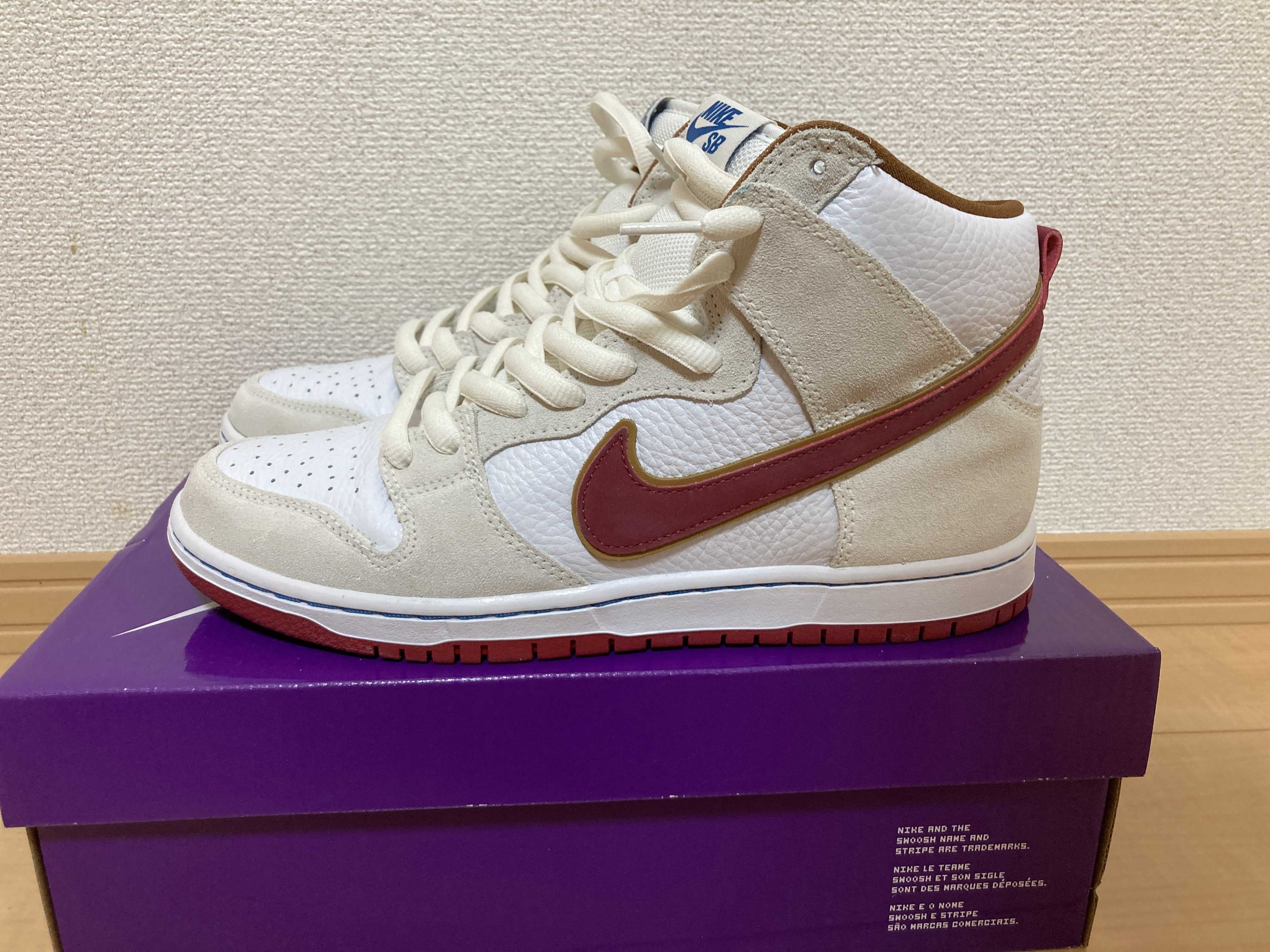Nike Dunk High Pro "Sail/Team Crimson"