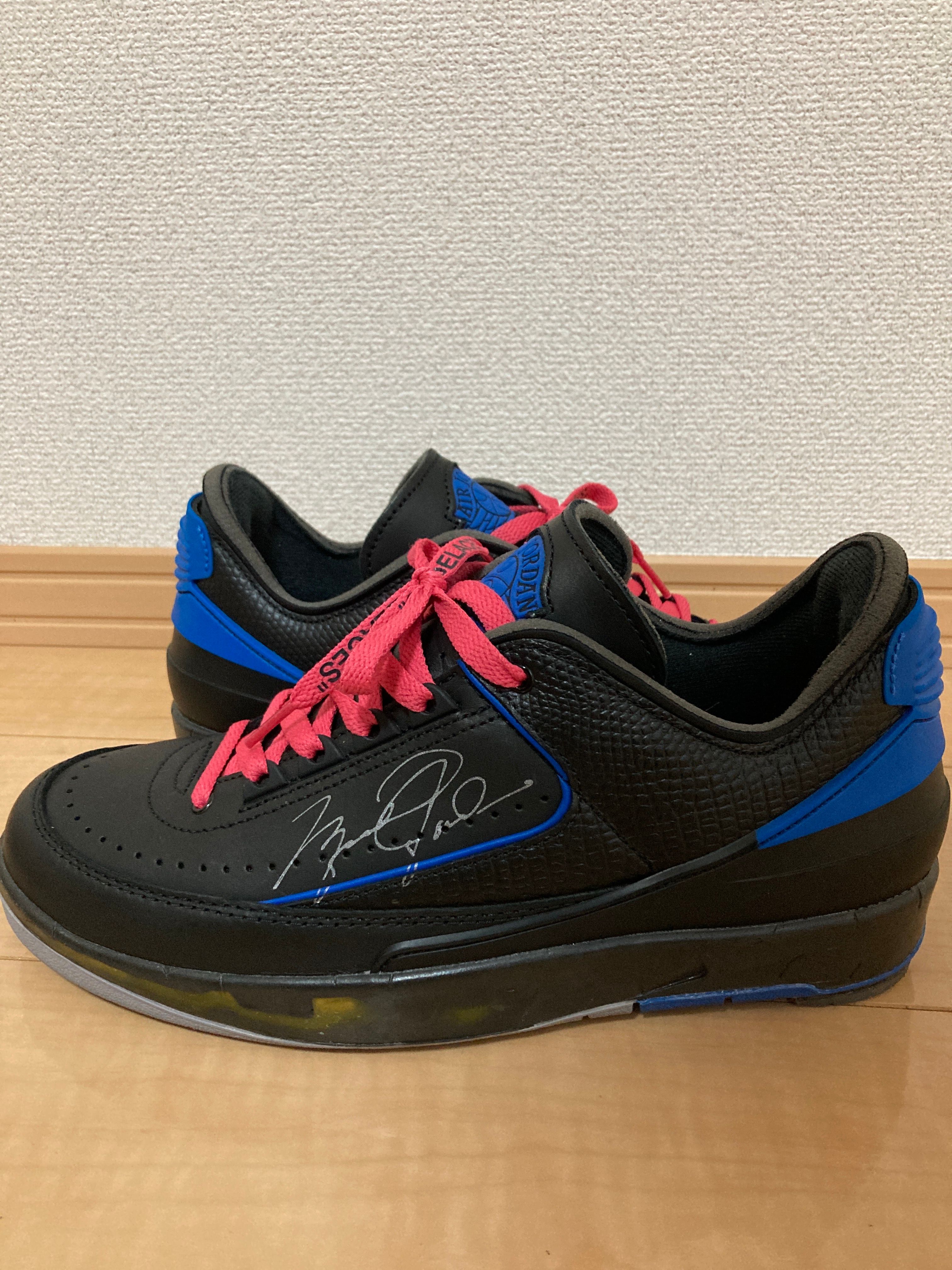 Off-White × Nike Air Jordan 2 Low "Black and Varsity Royal"