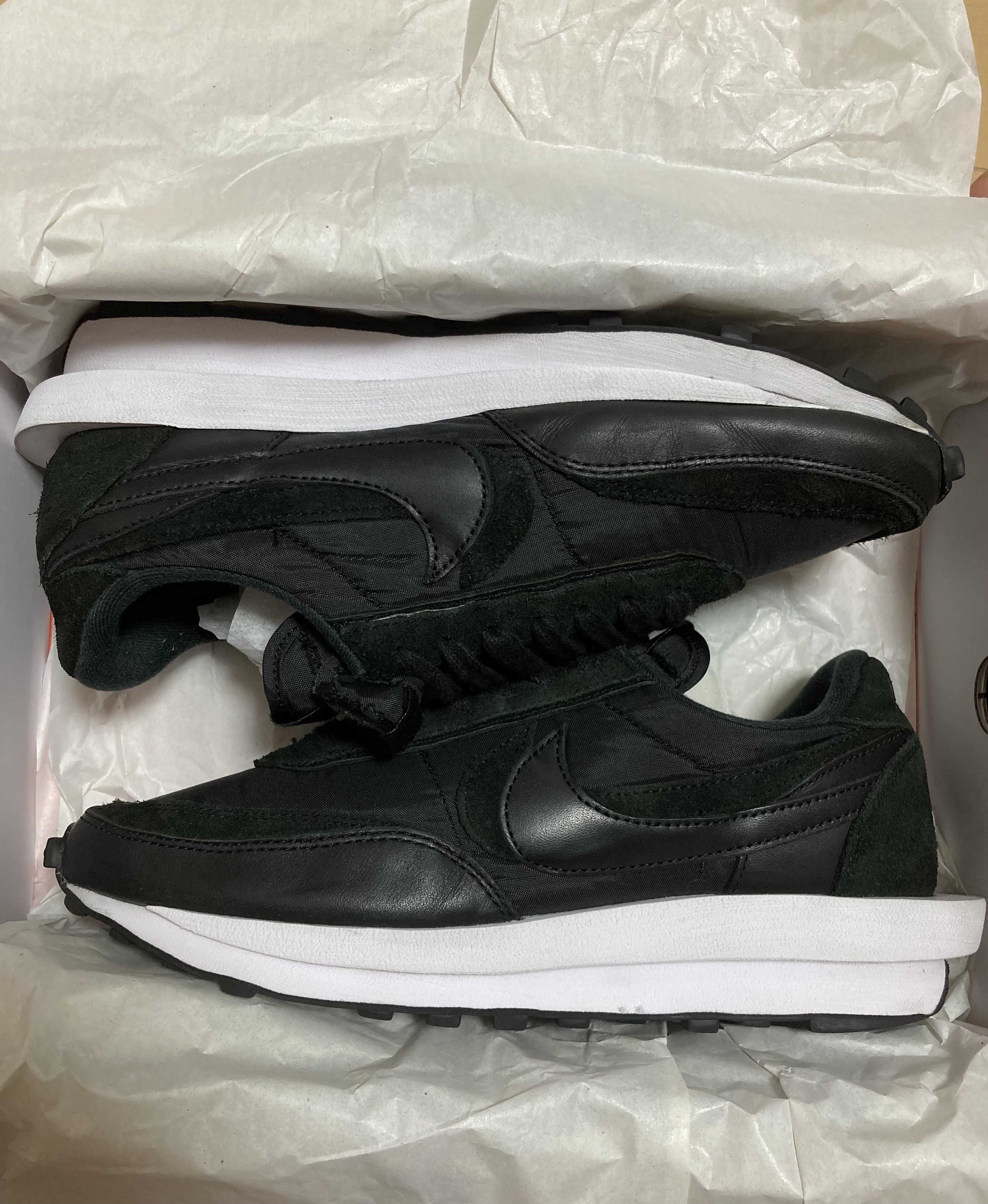 sacai × Nike LDV Waffle "Triple Black"