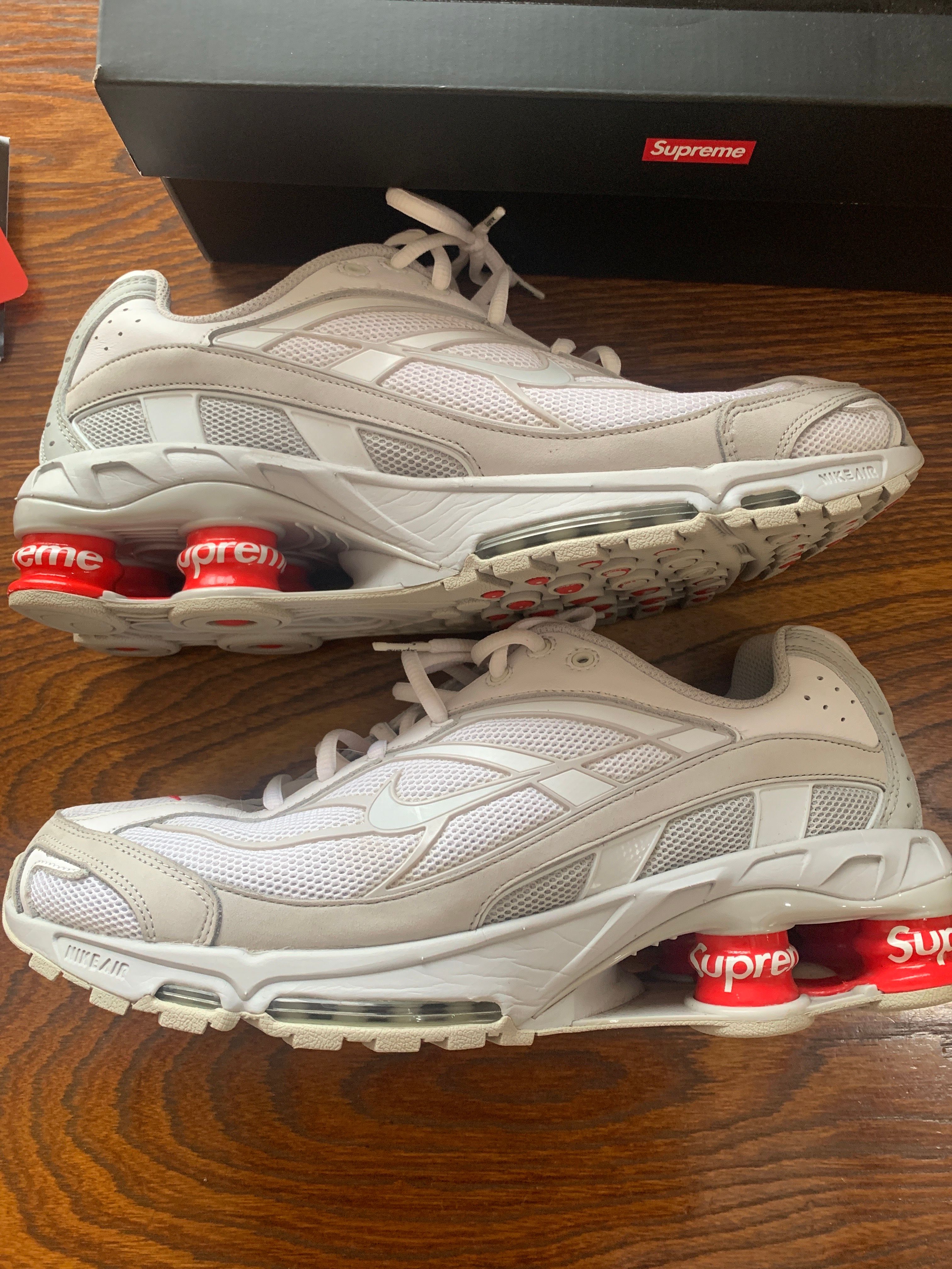 Supreme × Nike Shox Ride 2 "White/Grey Fog/Flat Platinum"