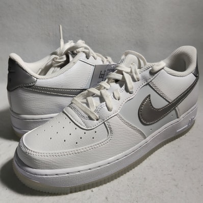 Nike GS Air Force 1 "White/Pure Platinum/Football Grey/Metallic Silver"