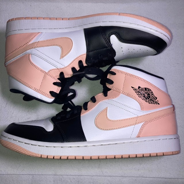 NIKE AIR JORDAN 1 MID "WHITE/BLACK/CRIMSON TINT"