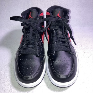NIKE Women's AIR JORDAN 1 MID "BLACK/SIREN RED/WHITE"