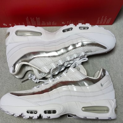 Nike Women's Air Max 95 Big Bubble "White/Metallic Silver"