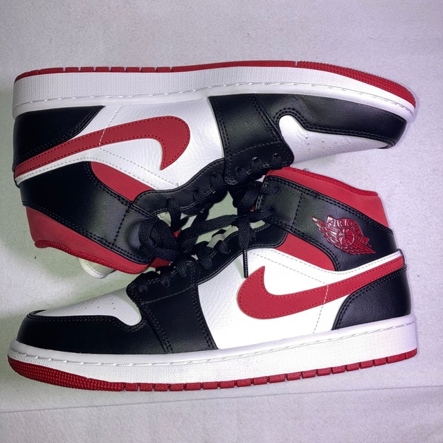 Nike Air Jordan 1 Mid "White/Gym Red Black"