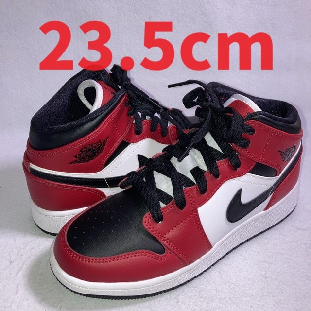 Nike GS Air Jordan 1 Mid "Black/Gym Red-White"