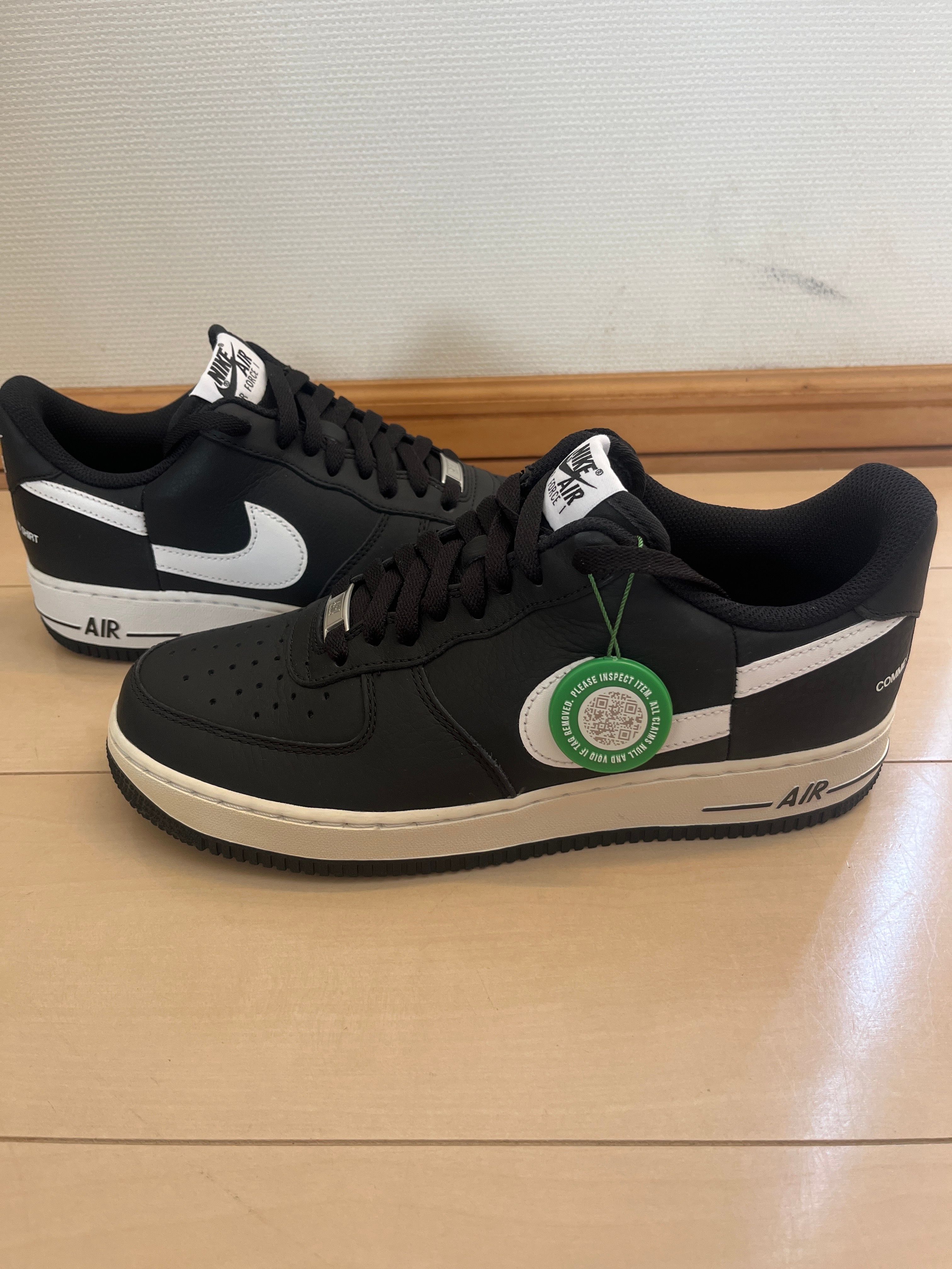 Supreme × COMME des GARCONS SHIRT × Nike Air Force 1 Low "Black/White" (2018)