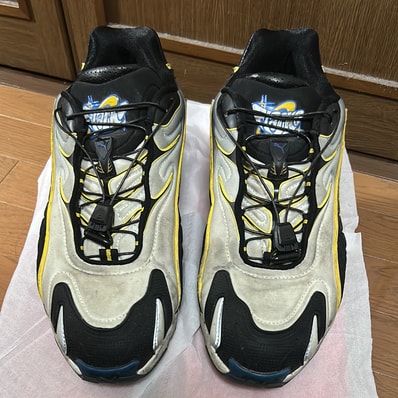 A$AP Rocky × Puma Inhale "Warm White/Puma Black/Pelé Yellow"