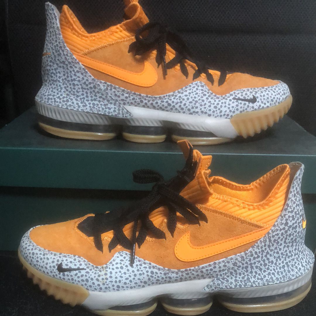 atmos × Nike LeBron 16 Low "Safari" (CD9471-800/CI3358-800)