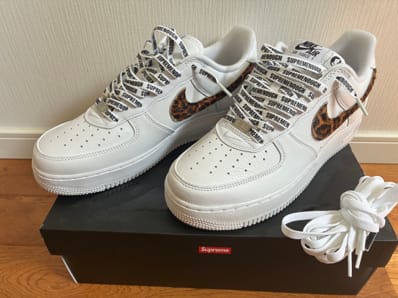 GOODENOUGH × Supreme × Nike Air Force 1 Low "White/Leopard" (25SS Week15)