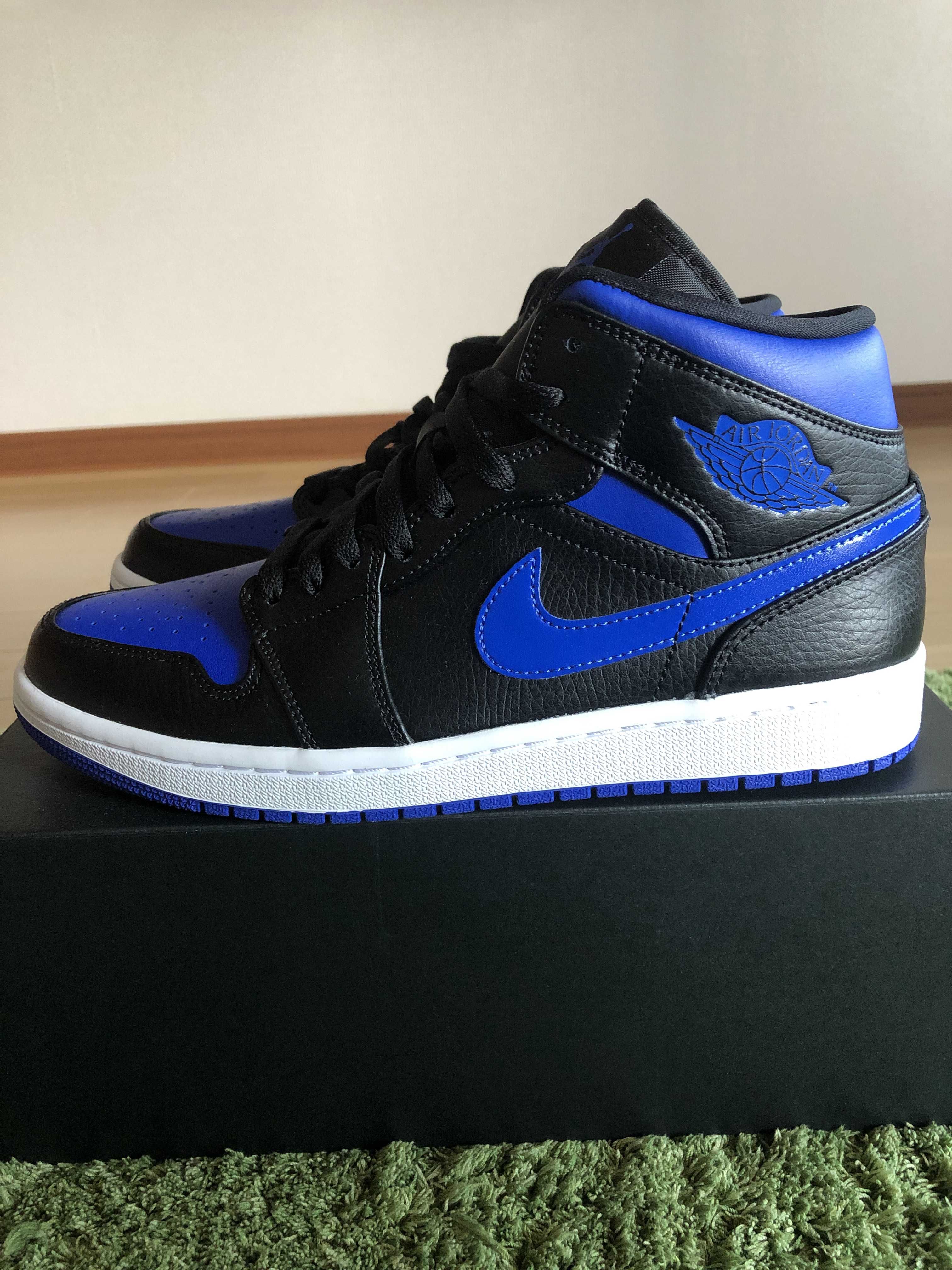 NIKE AIR JORDAN 1 MID "BLACK/BLUE"
