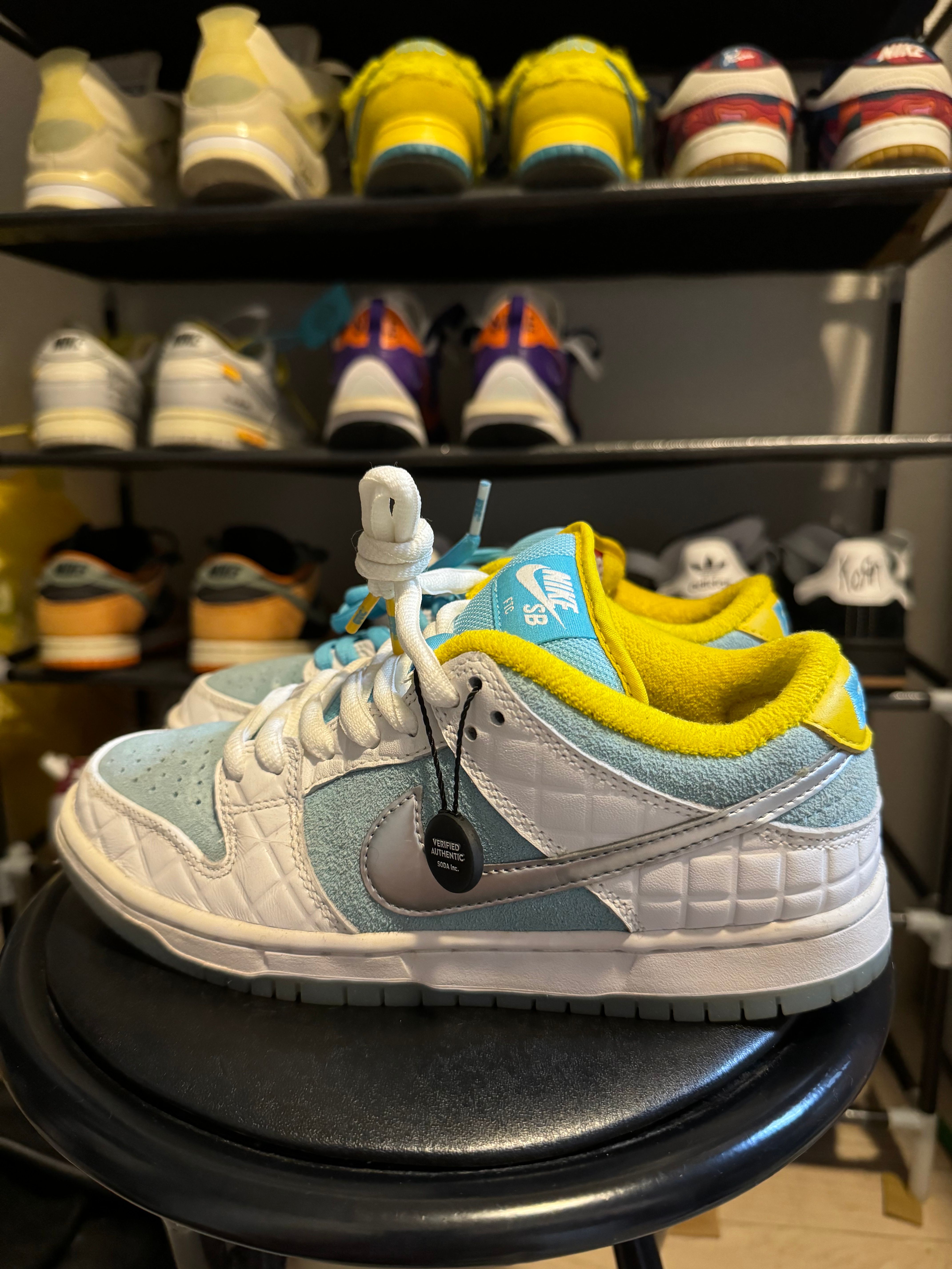 FTC × Nike SB Dunk Low "White/Blue"