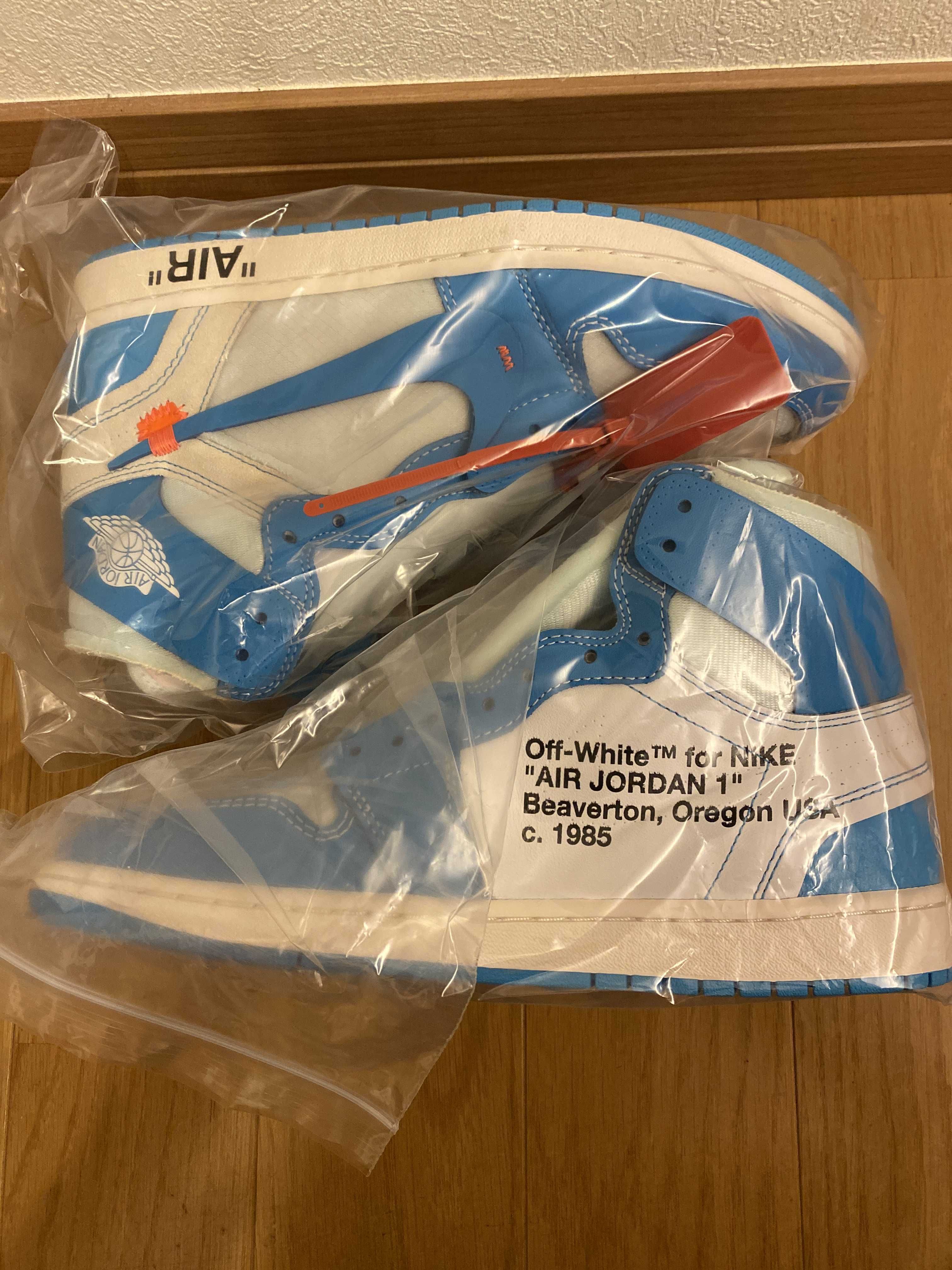 Off-White × Nike Air Jordan 1 High UNC "White/Dark Powder Blue"