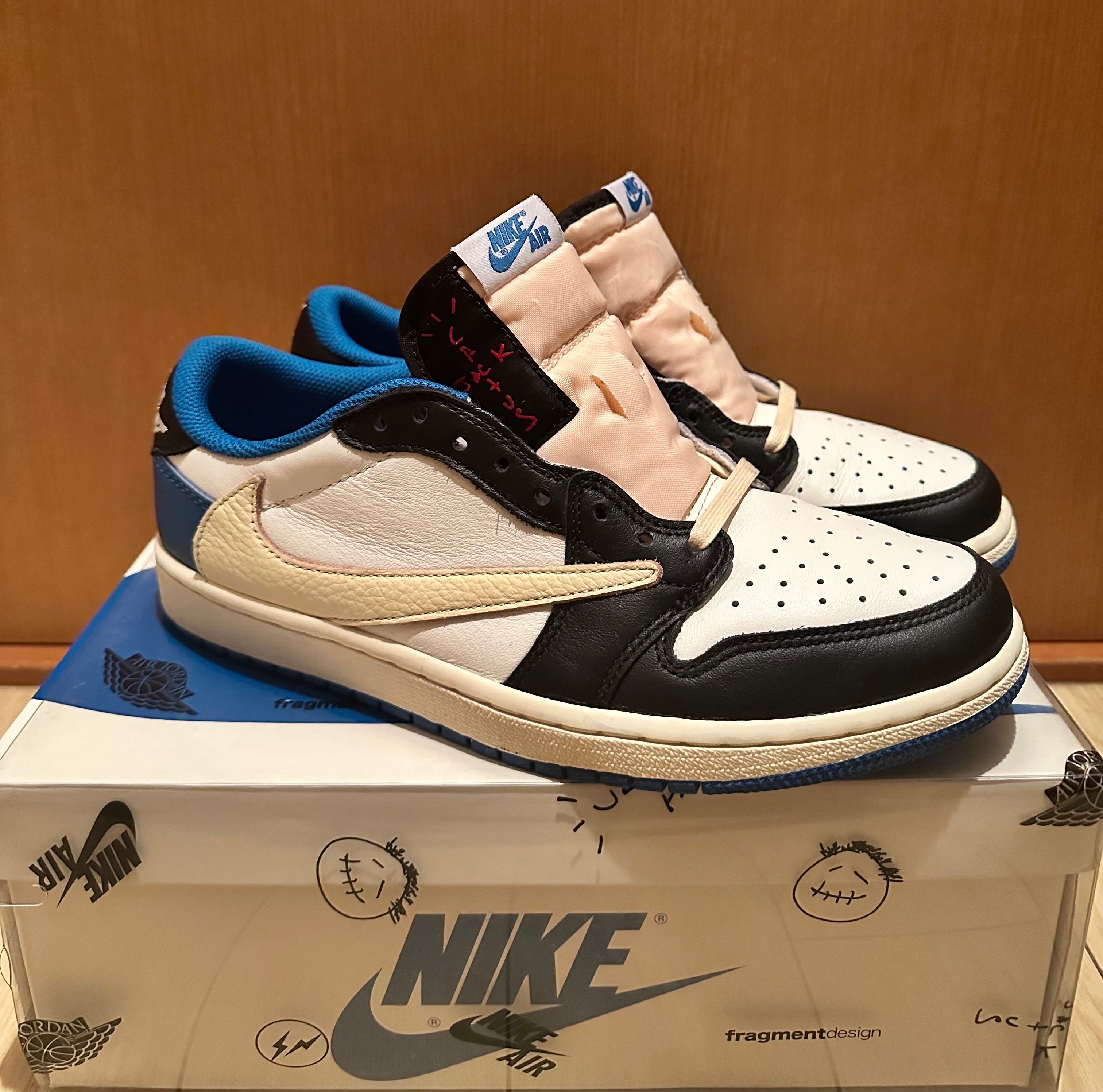 Travis Scott × fragment design × Nike Air Jordan 1 Low OG SP "Military Blue"