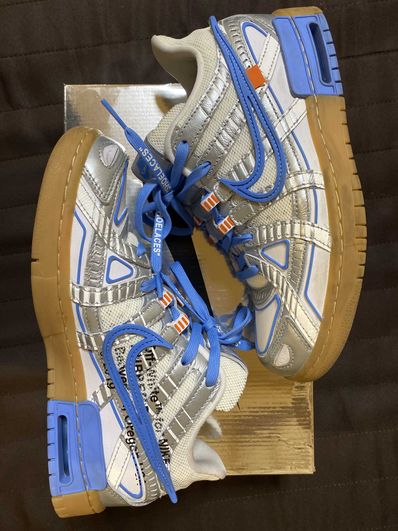 Off-White × Nike Air Rubber Dunk "White/University Blue"
