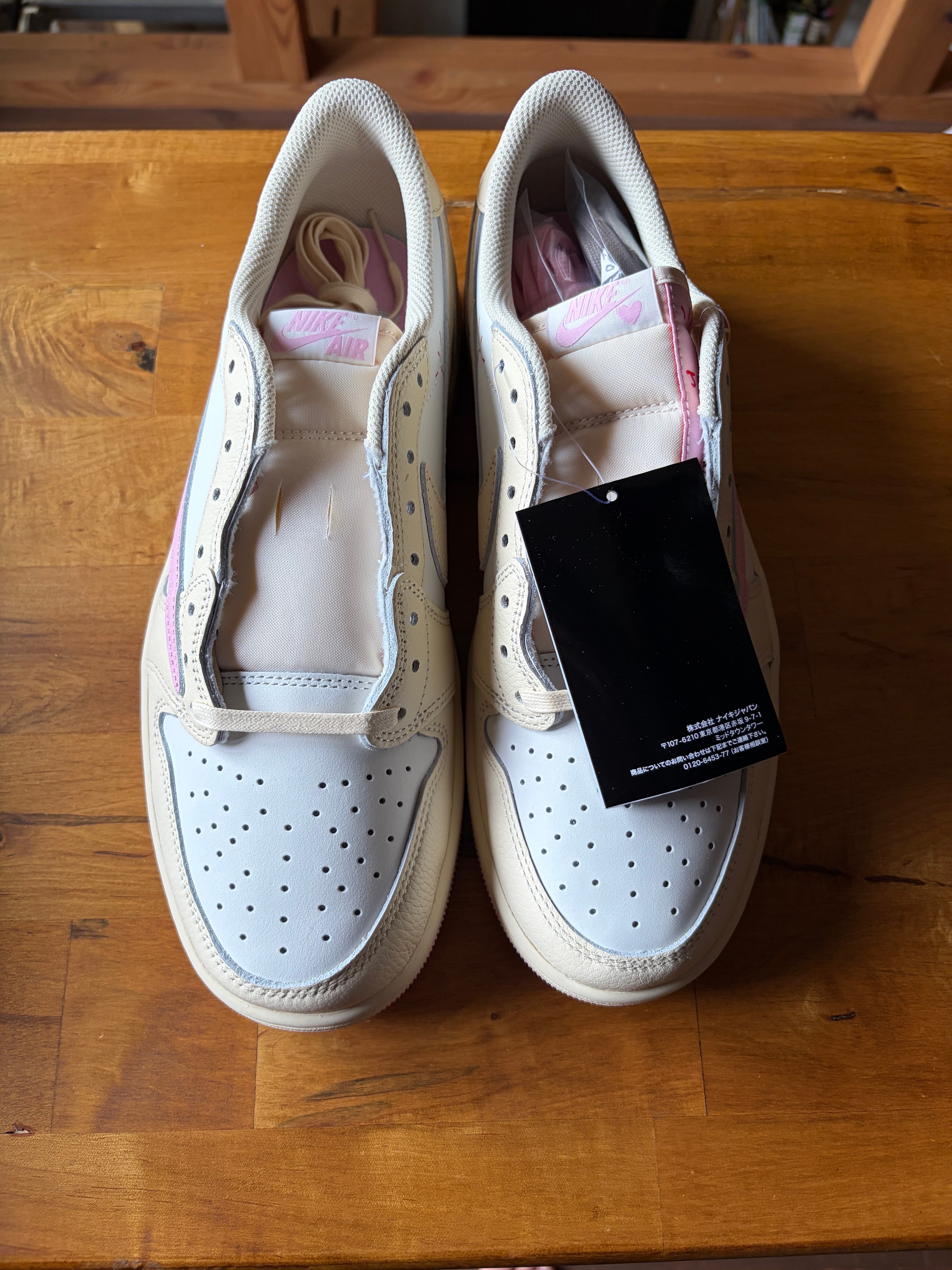 Travis Scott × Nike Air Jordan 1 Retro Low OG "Muslin/Shy Pink"