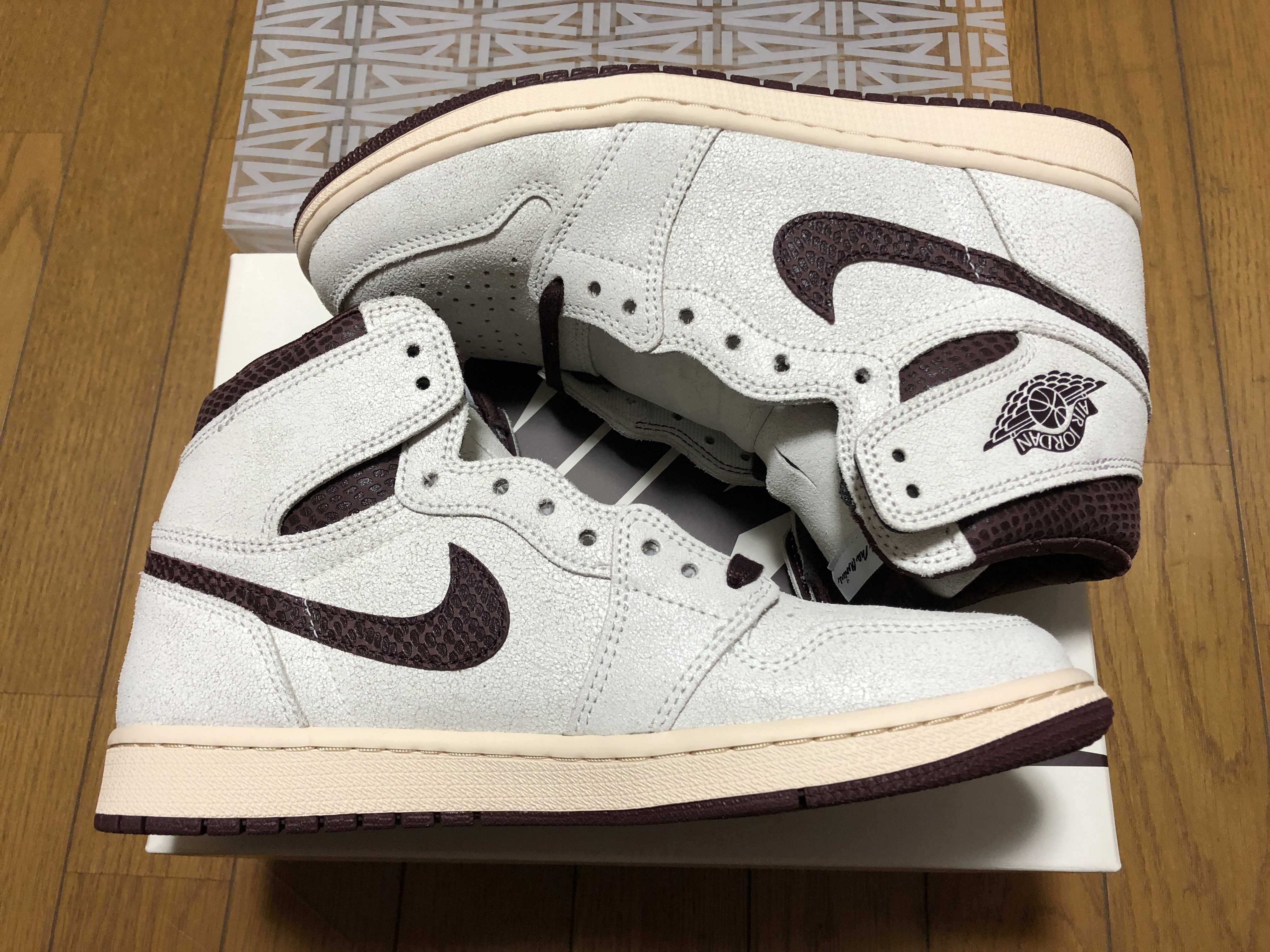 A Ma Maniere × Nike Air Jordan 1 Retro High OG "Sail and Burgundy"