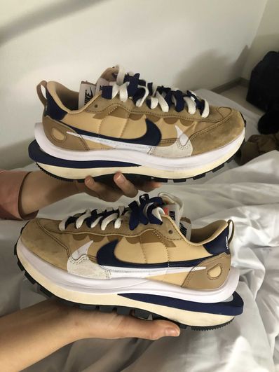 Sacai × Nike Vapor Waffle "Sesame And Blue Void"