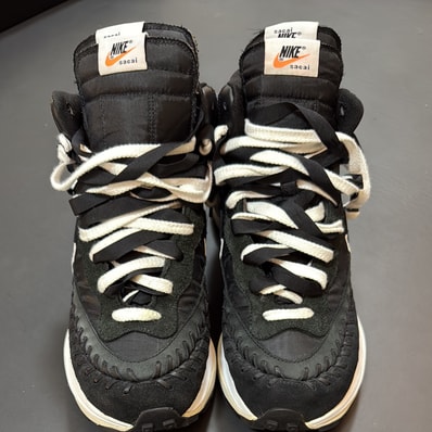 Jean-Paul Gaultier × sacai × Nike Vapor Waffle "Black/Black-White"
