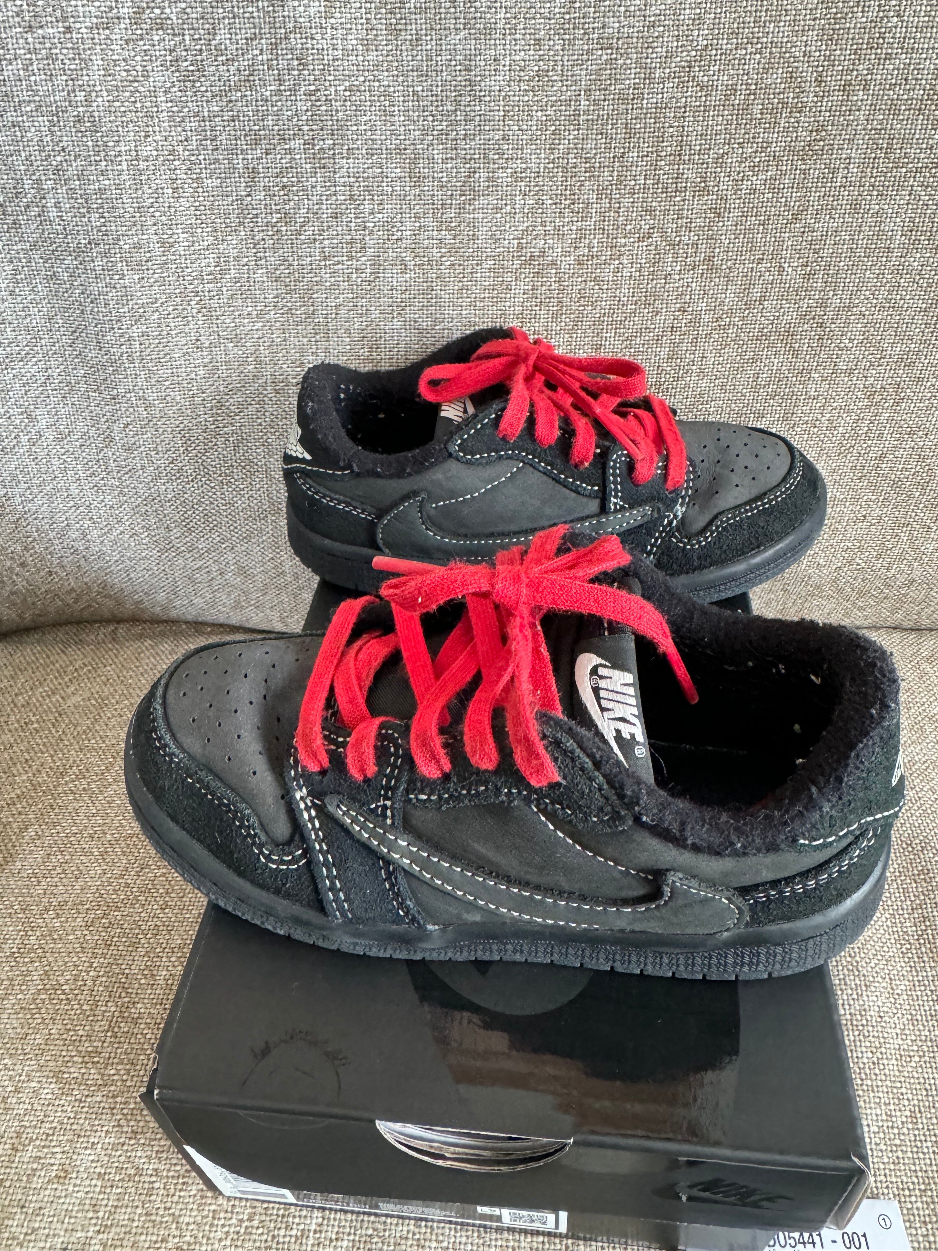 Travis Scott × Nike TD Air Jordan 1 Low OG "Black Phantom"