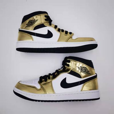 NIKE AIR JORDAN 1 MID SE "METALLIC GOLD"
