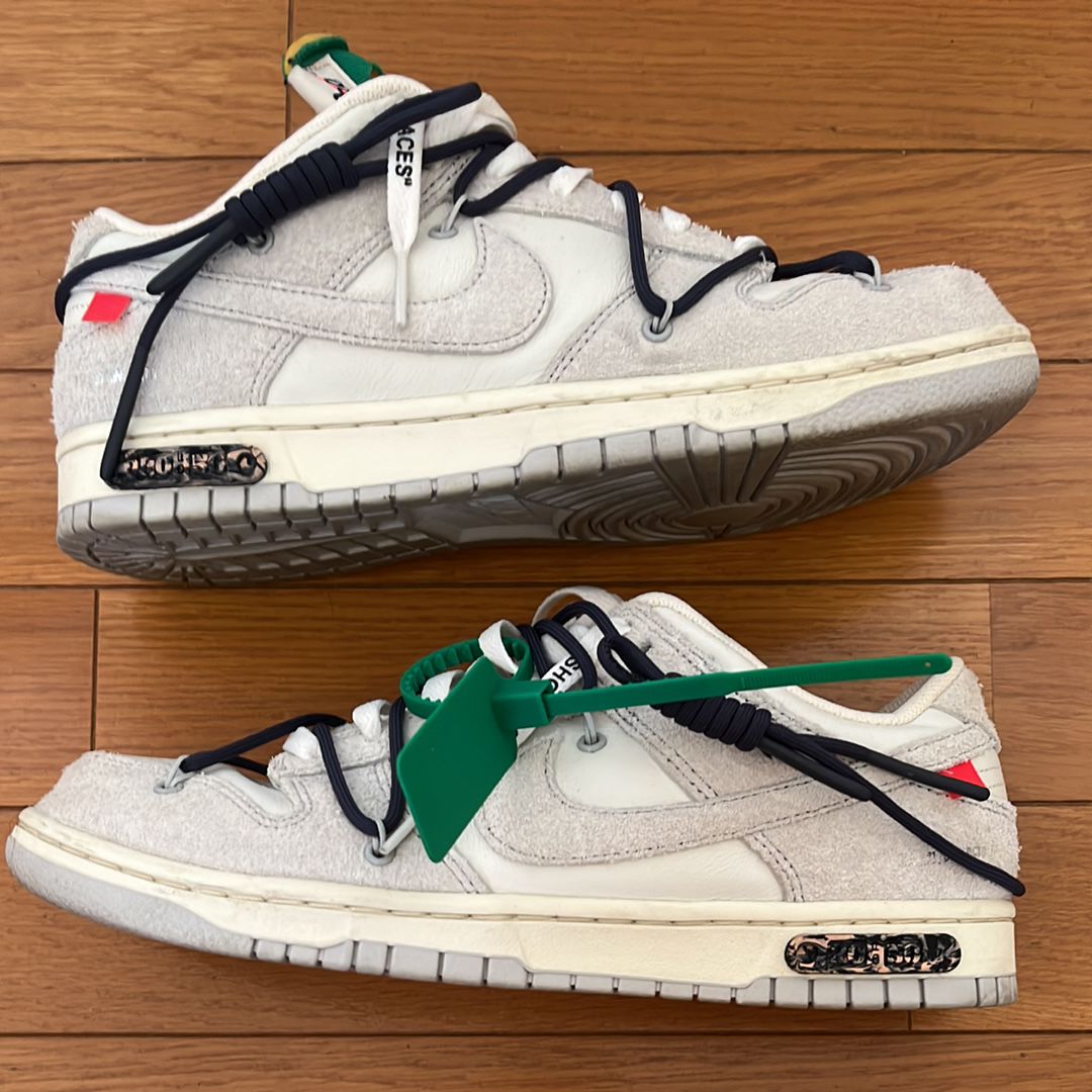 Off-White × Nike Dunk Low "Sail/Neutral Grey/Gridiron"