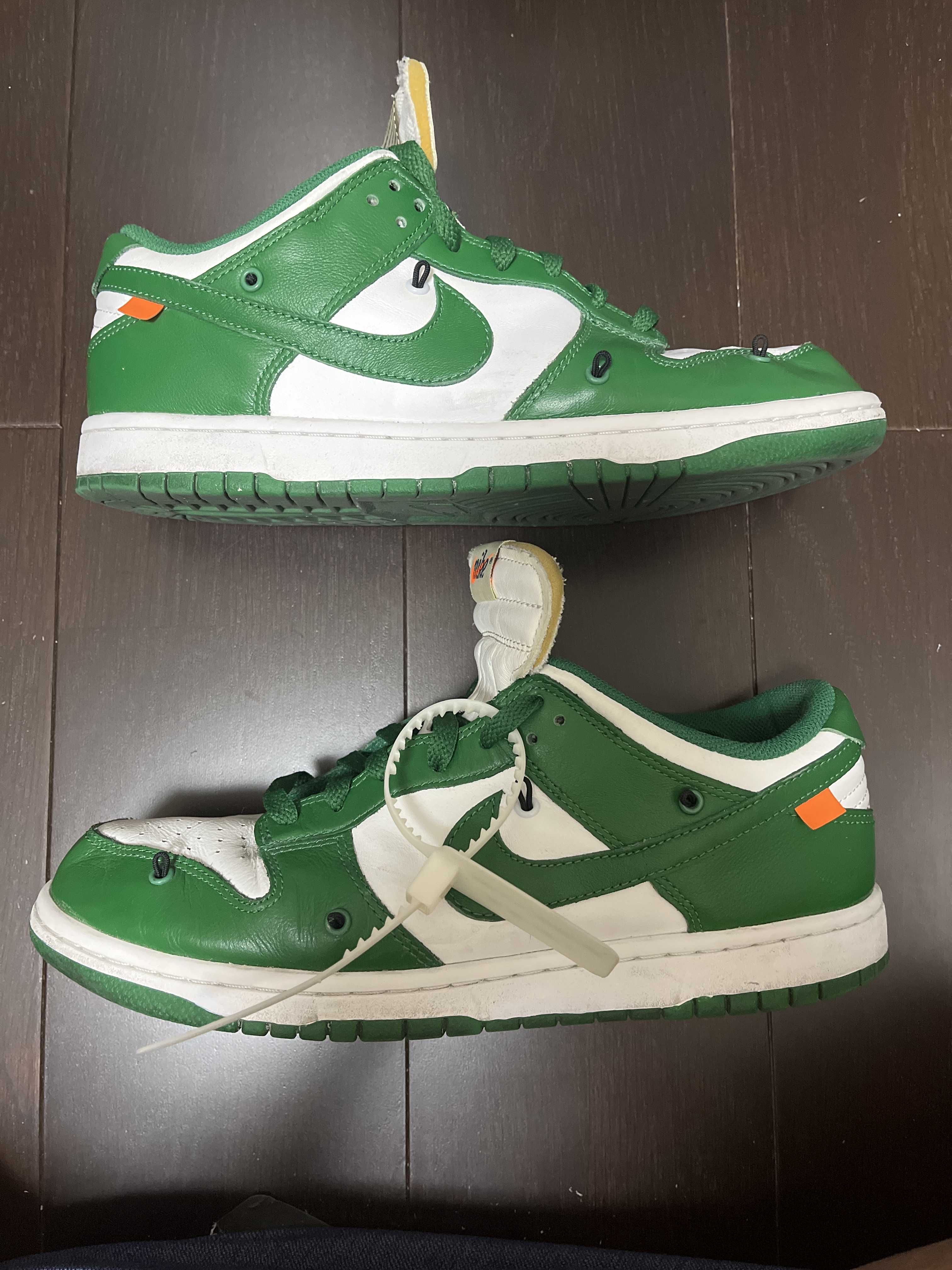 Off-White × Nike Dunk Low "White/Pine Green"