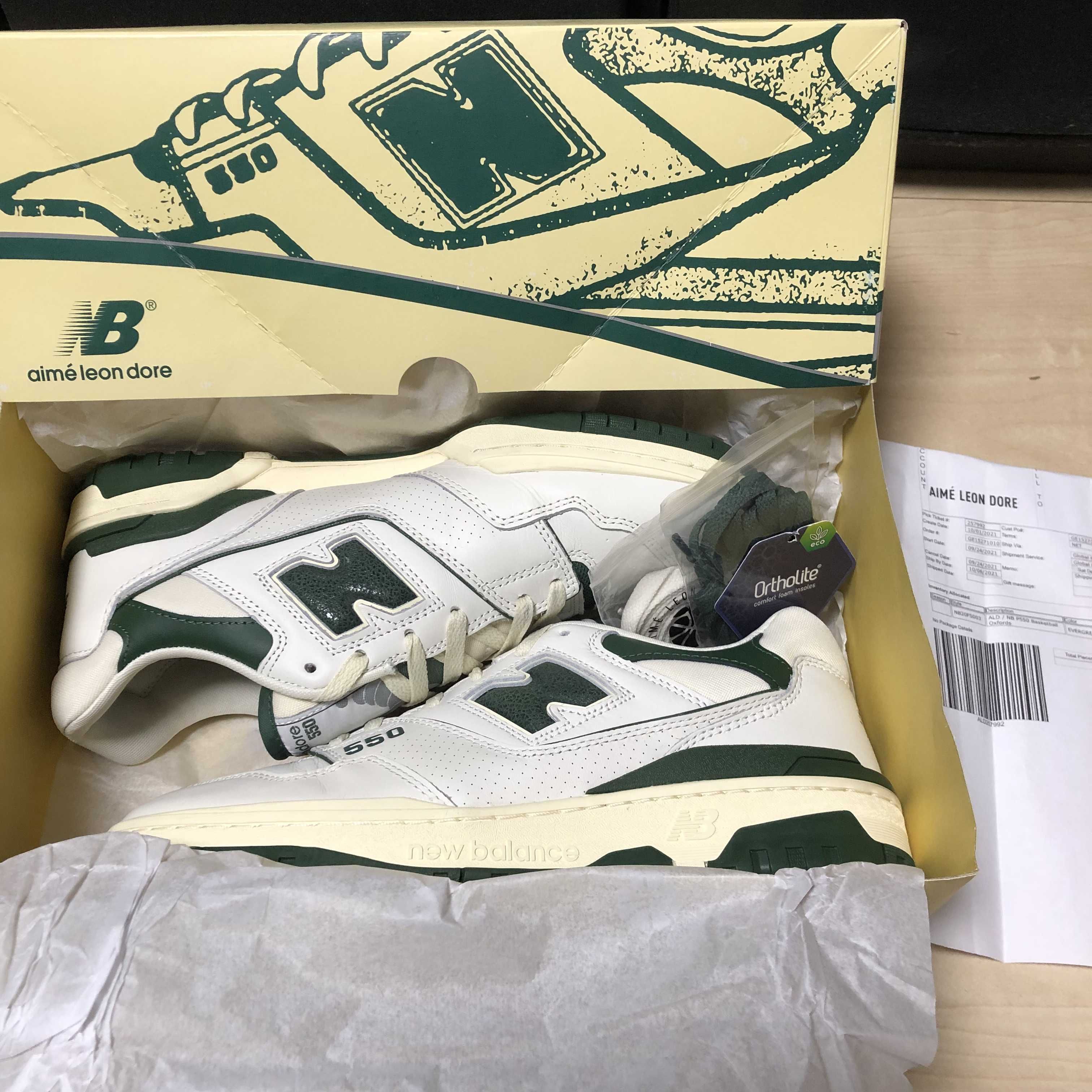 Aime Leon Dore × New Balance 550 "White/Green"