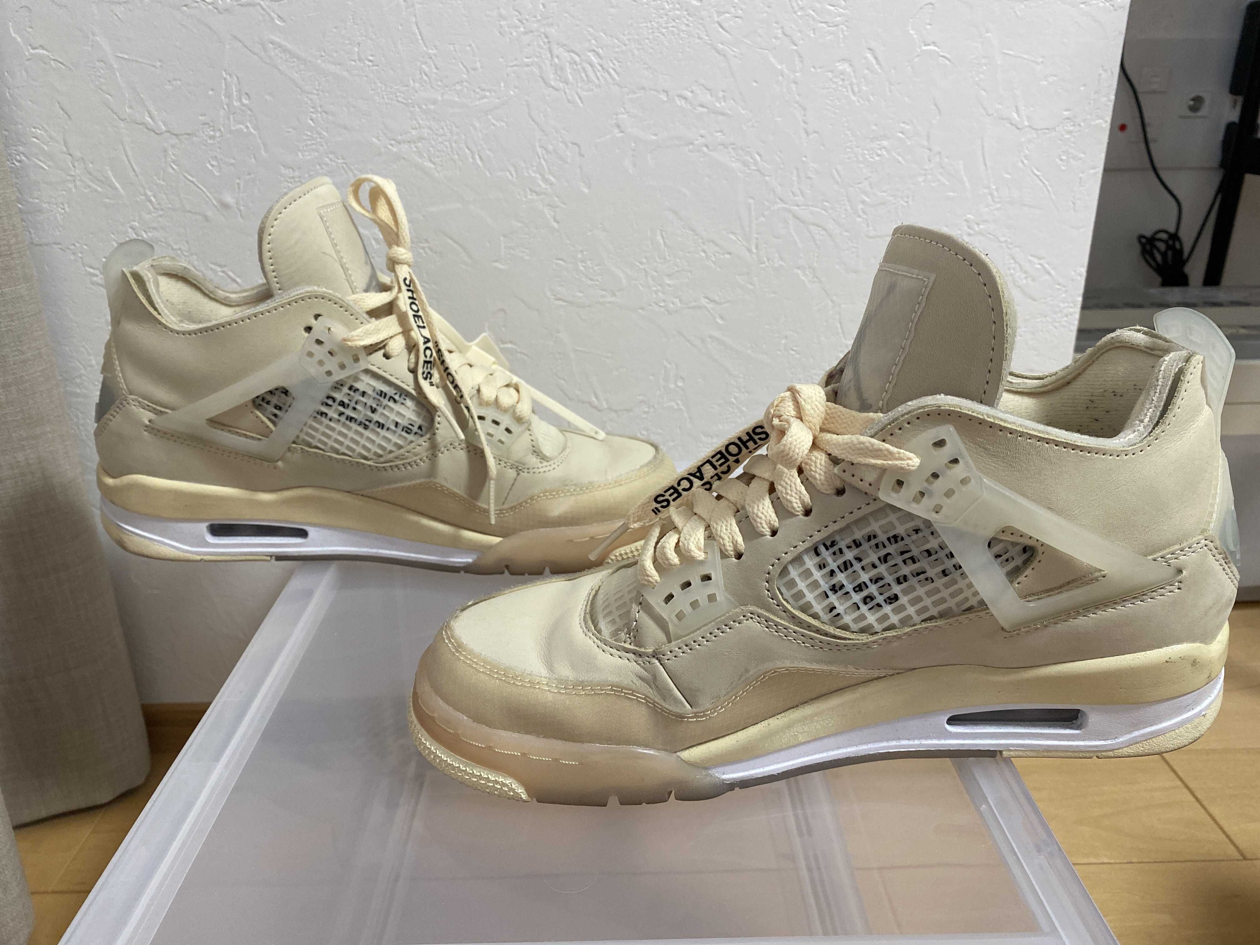 Off-White × Nike Women's Air Jordan 4 SP "Sail"