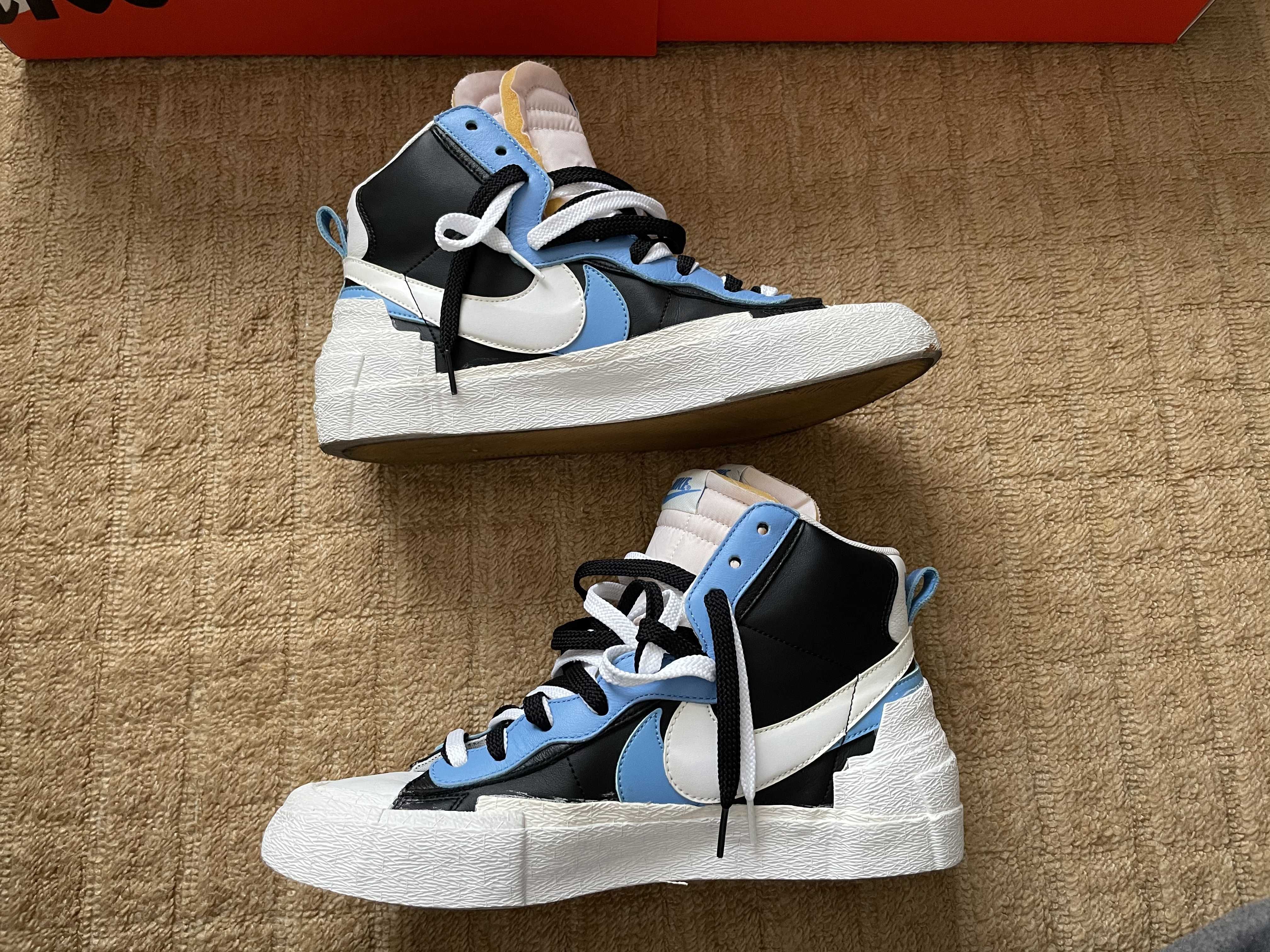 sacai × NIKE BLAZER MID "BLACK / BLUE"