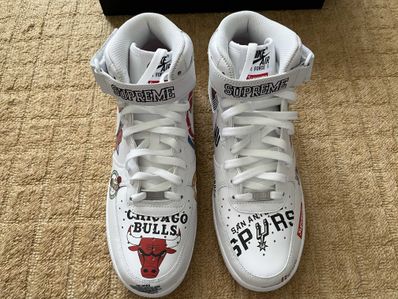 Supreme × NBA × Nike Air Force 1 Mid '07 "White"