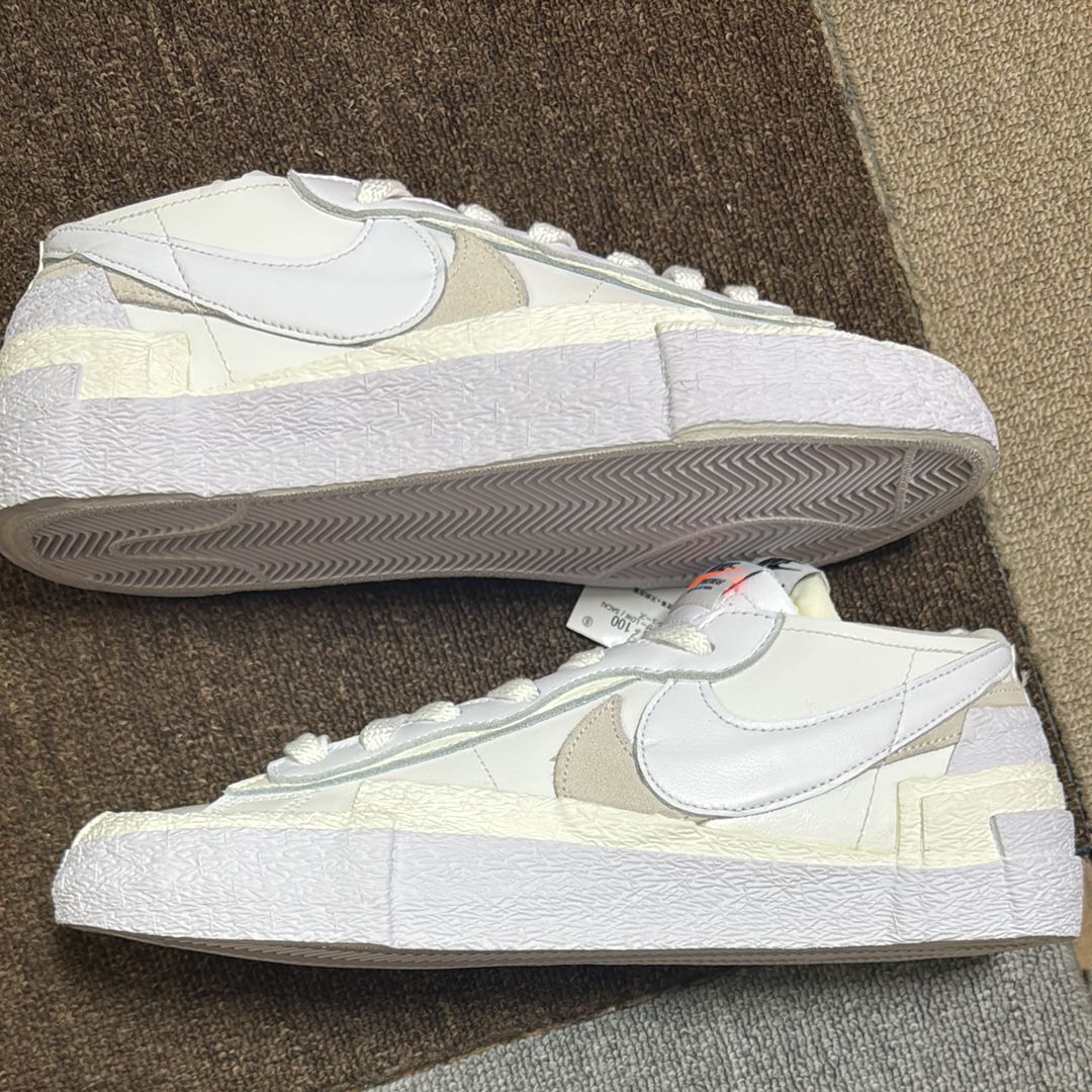 sacai × Nike Blazer Low "White Patent Leather"