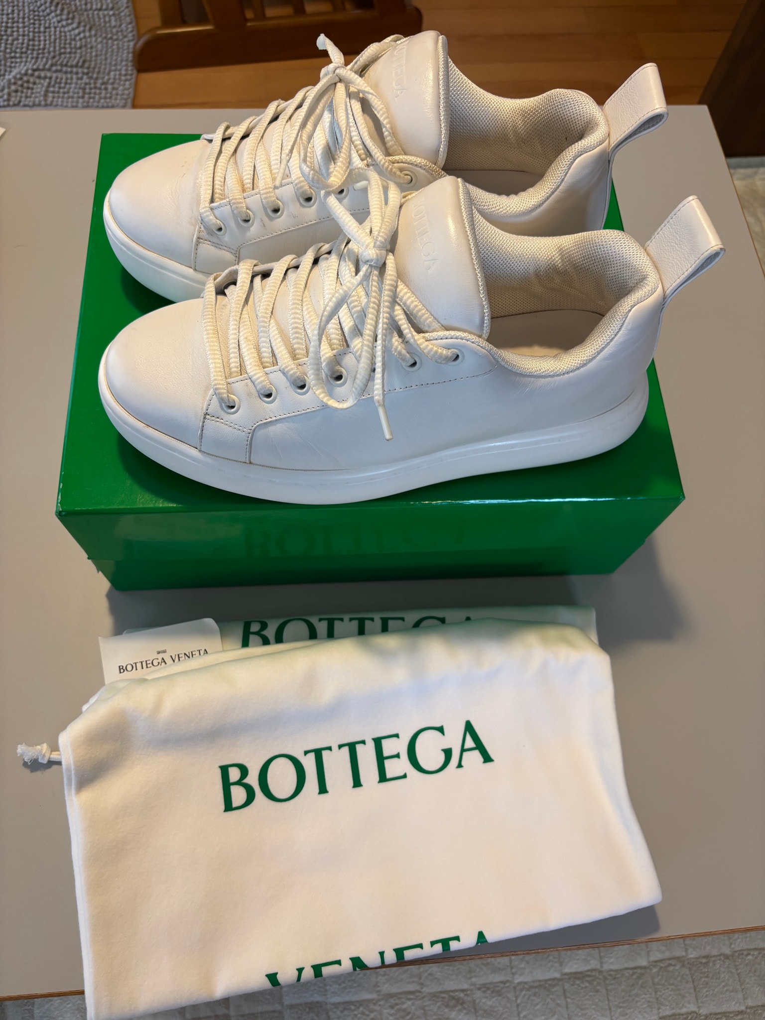 Bottega Veneta Pillow Sneaker "Optic White/Parakeet"