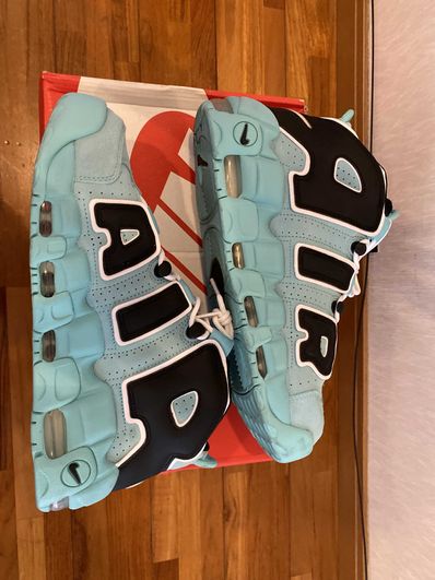 NIKE AIR MORE UPTEMPO "LIGHT AQUA / BLACK / WHITE"