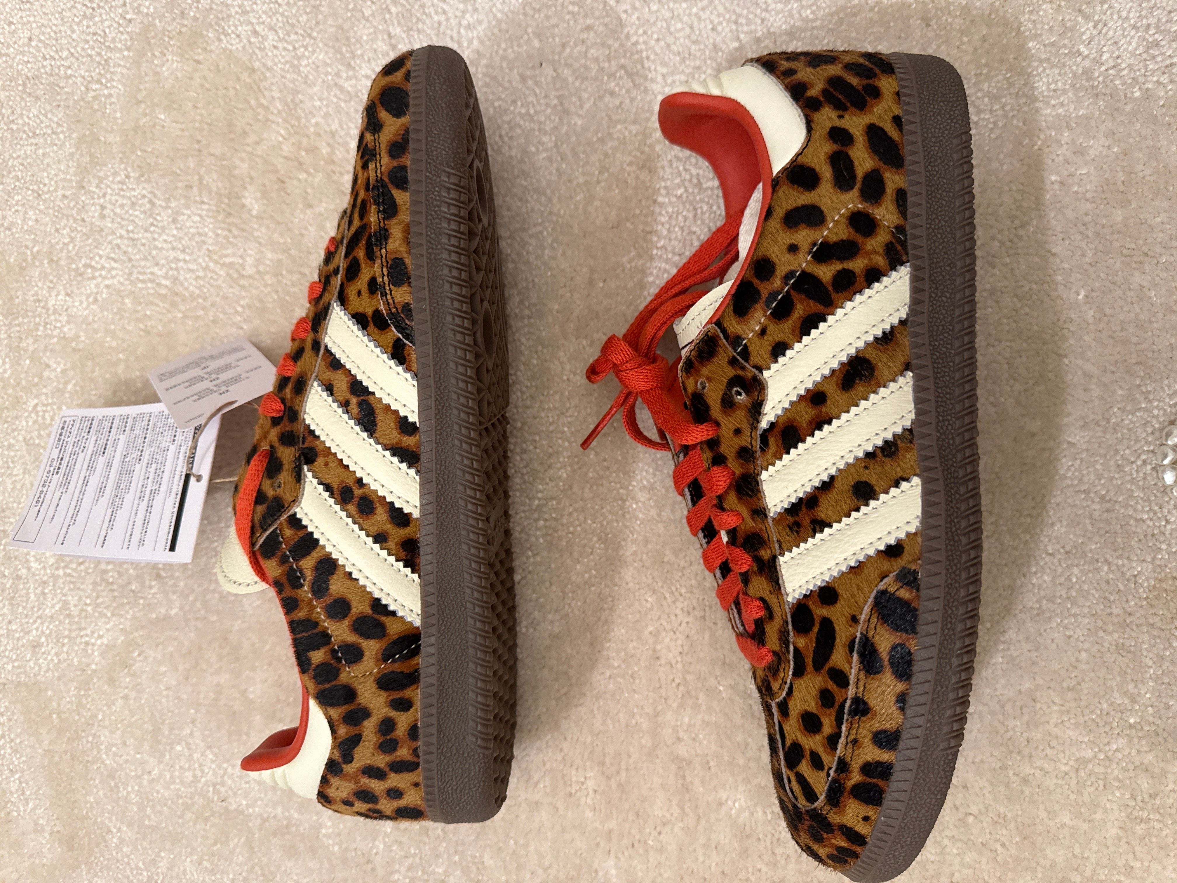 adidas Women's Samba OG "Leopard/Preloved Red"