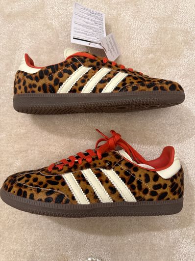 adidas Women's Samba OG "Leopard/Preloved Red"