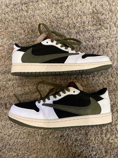 Travis Scott × Nike Women's Air Jordan 1 Low OG "Medium Olive"