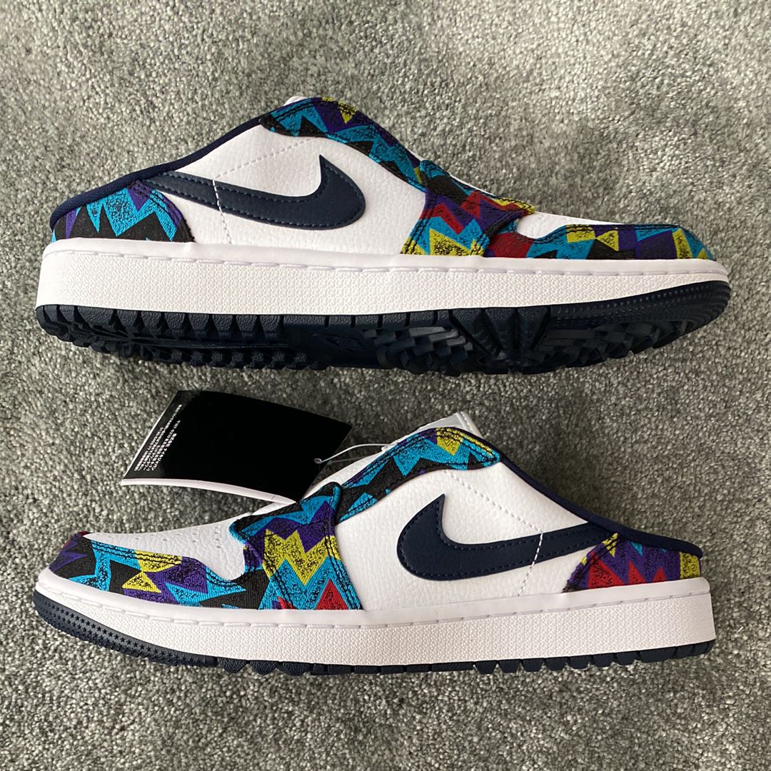 Nike Air Jordan 1 Mule Golf "White/Speed Yellow/University Red/Obsidian"