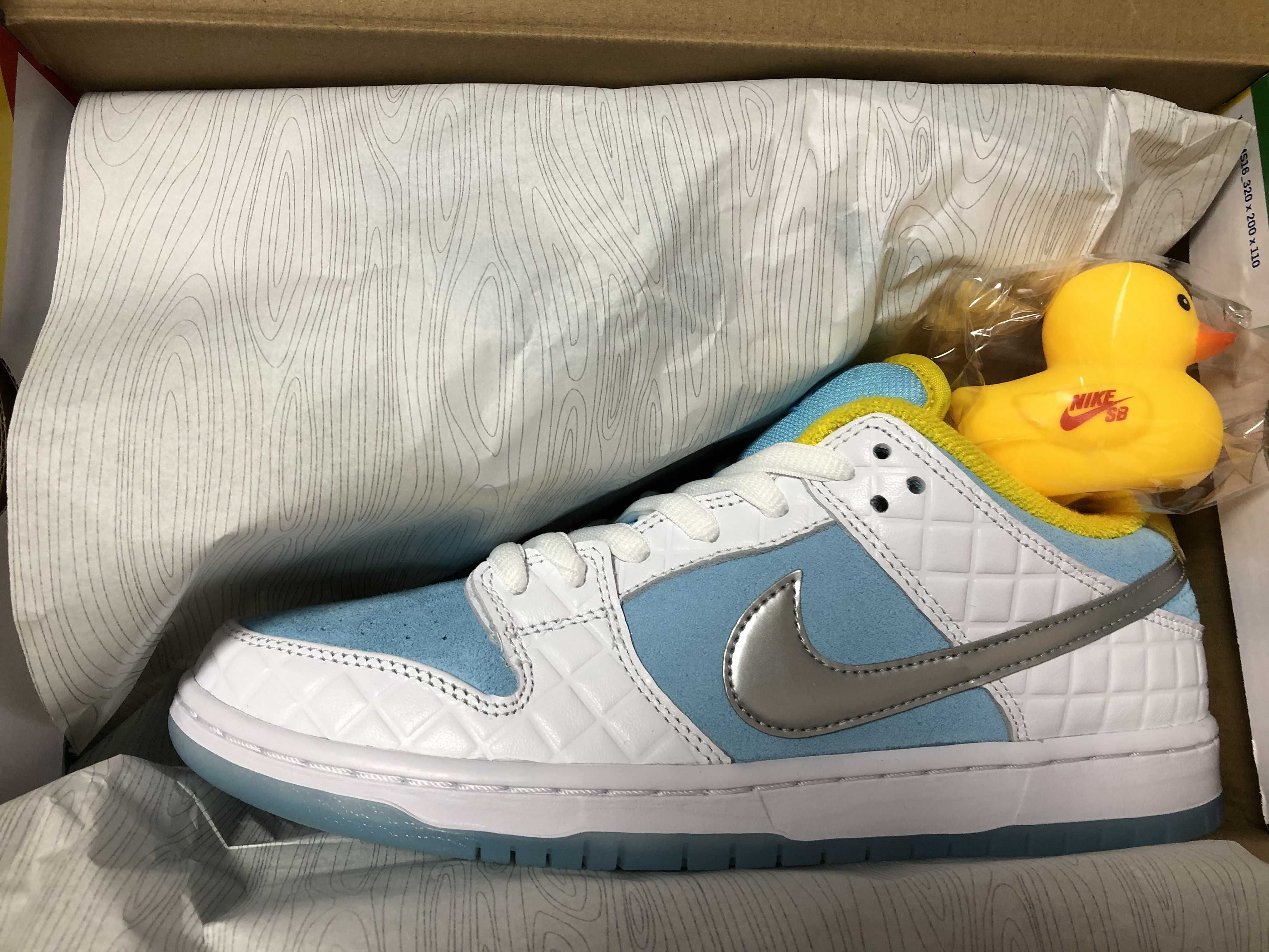 FTC × Nike SB Dunk Low "White/Blue"